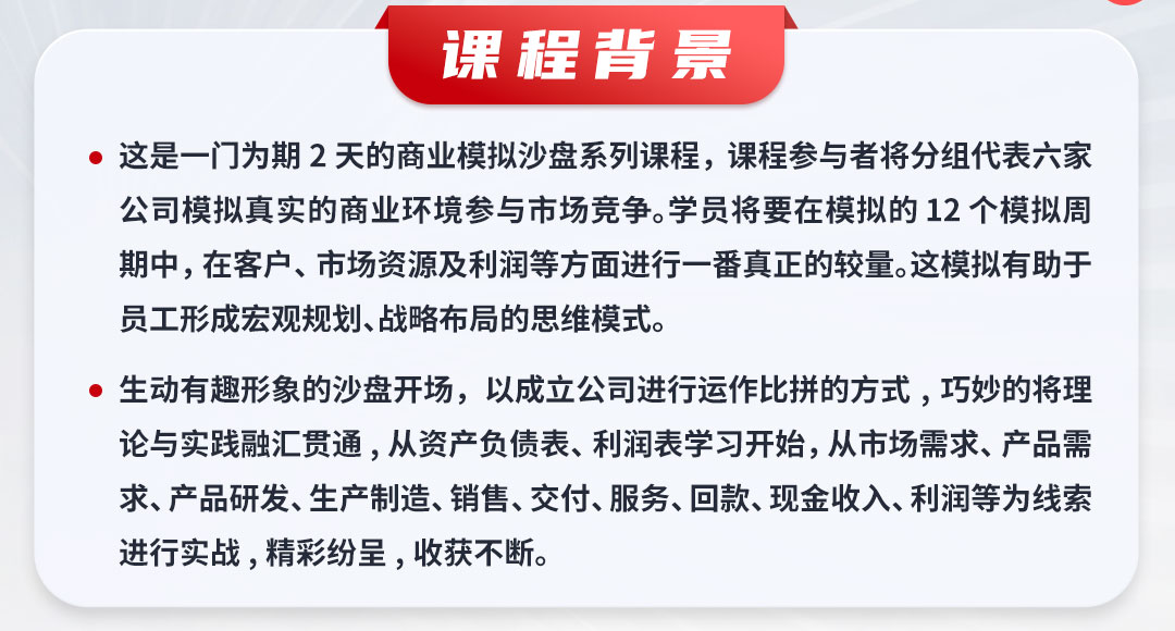 【线下经营课程】企业团队经营决策实战沙盘