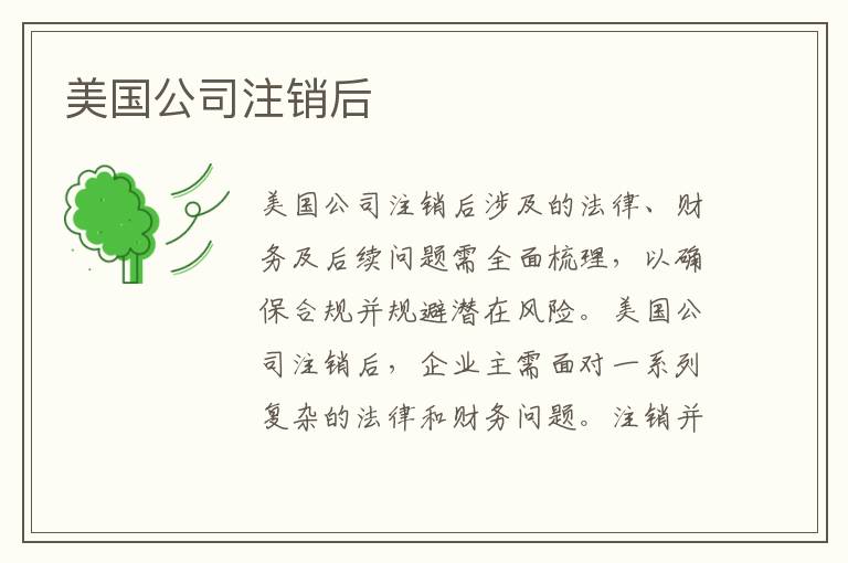 美国公司注销后